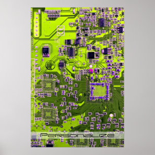 Póster Placa de circuito impreso del conjunto PCB del cir