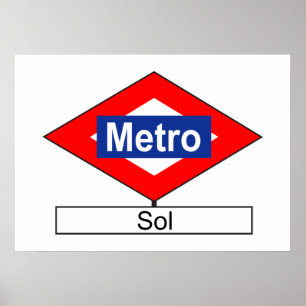 Póster Placa de la estación de metro de Sol