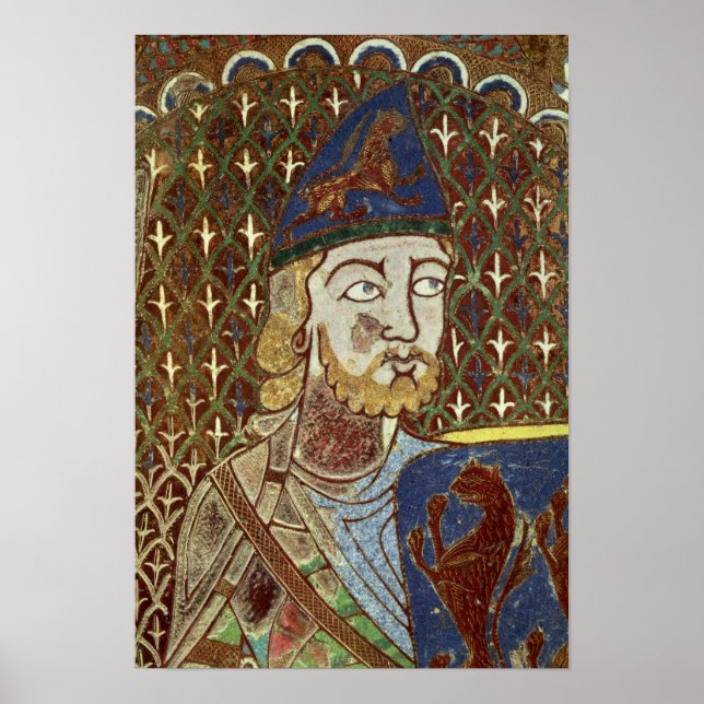 Póster placa de la tumba de Geoffrey Plantagenet (Frente)