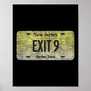 Póster Placa de matrícula personalizada divertida del est