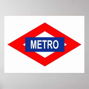 Póster Placa de Metro de Madrid