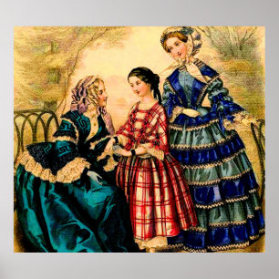 Póster Placa de moda francesa de 1852