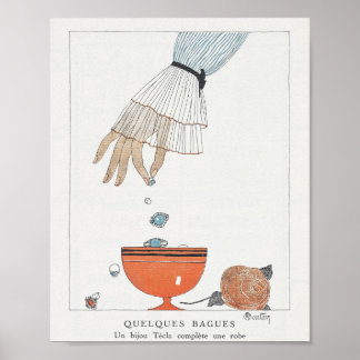 Póster Placa de moda vintage de 1914