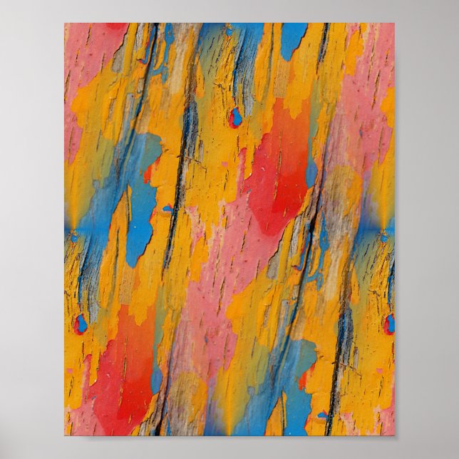 Póster Placa de pintura colorida (Frente)