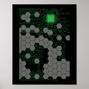 Póster Placa del circuito de ciencias de la computación