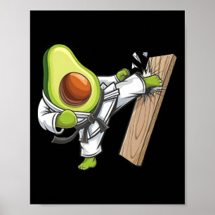 Póster Placa maestral de piragüismo de aguacate