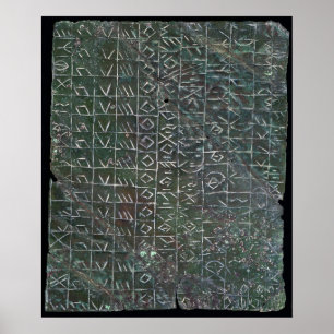 Póster Placa votiva con inscripción venética