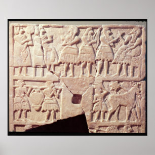 Póster Placa votiva que representa una escena de