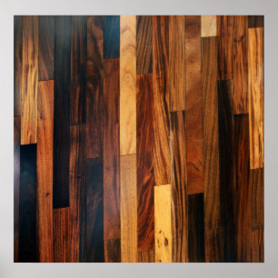 Póster Placas falsas de madera