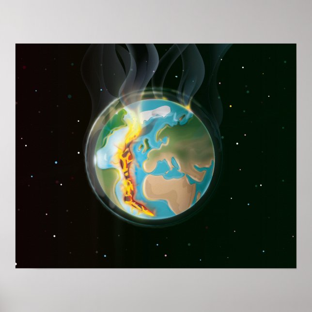 Póster Placas Tectónicas del Planeta Tierra (Frente)
