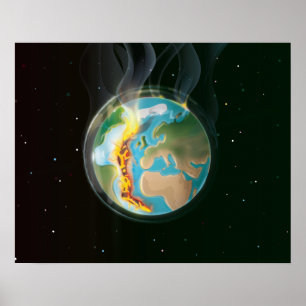Póster Placas tectónicas planetarias
