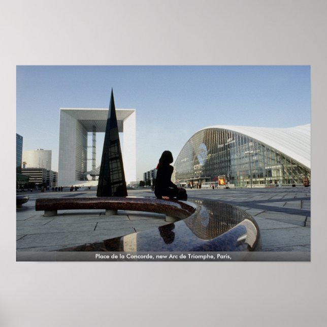 Póster Place de la Concorde, nuevo Arco de Triunfo, París (Frente)