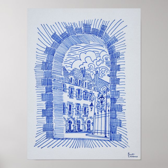 Póster Place des Vosges | Marais, Paris, France (Frente)