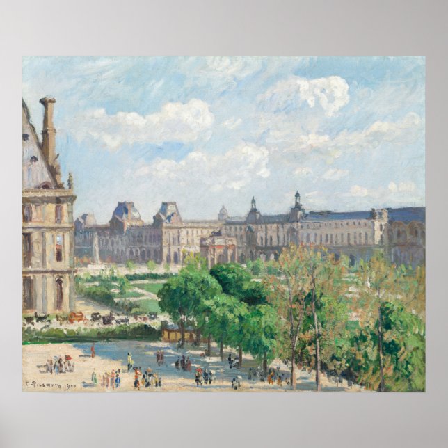 Póster Place du Carrousel, París (1900) por Pissarro (Frente)