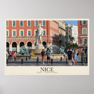 Póster Place Masséna y la Fuente del Sol