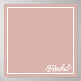 Póster placematina de mariposa rosa bonito