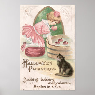 Póster Placeres vintage de Halloween