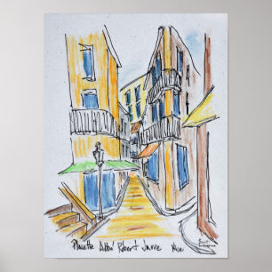 Póster Placette Abbe Robert Jarred  Antigua Niza, Francia