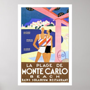 Póster Plage de Monte Carlo del La
