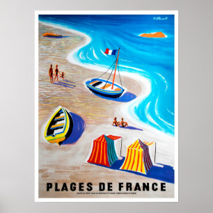 Póster Plages de Francia
