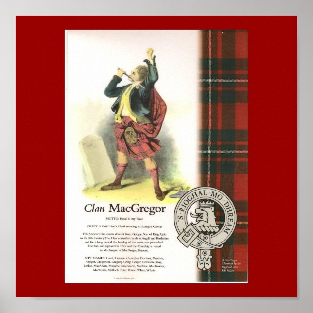 Póster Plaid Clan MacGregor on Canvas (Frente)
