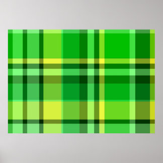 Póster Plaid Green Yellow