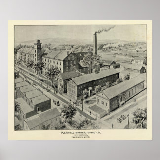 Póster Plainville Connecticut Illustration
