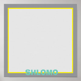 Póster Plámero de rayas verdes finas