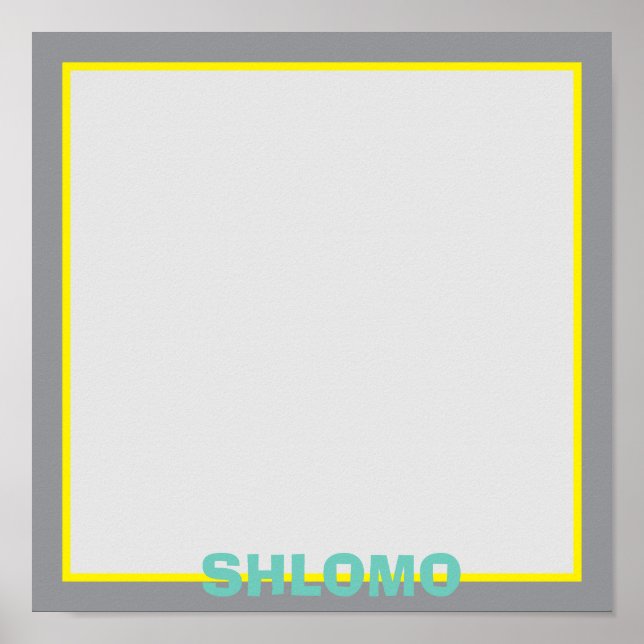 Póster Plámero de rayas verdes finas (Frente)