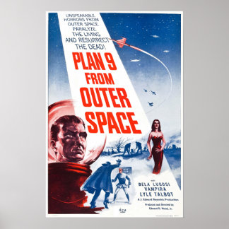 Póster Plan 9 De La Película Del Espacio Ultraterrestre