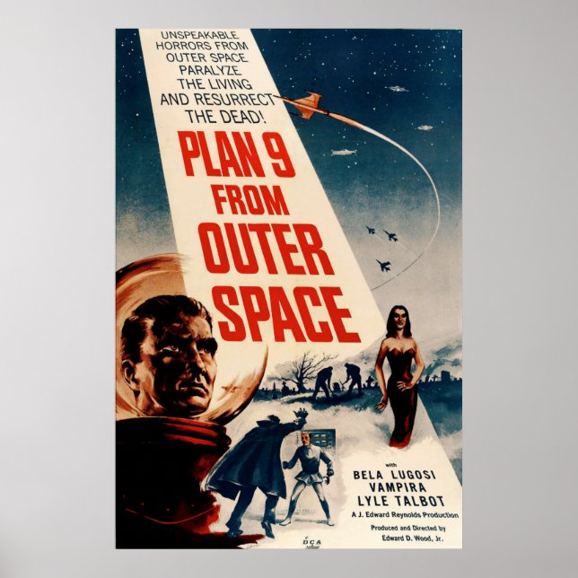 Póster Plan 9 desde el espacio exterior: película de cien (Frente)