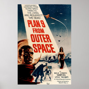 Póster Plan 9 desde el espacio exterior - Video de cienci