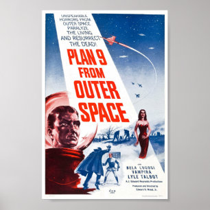 Póster Plan 9 desde el espacio ultraterrestre