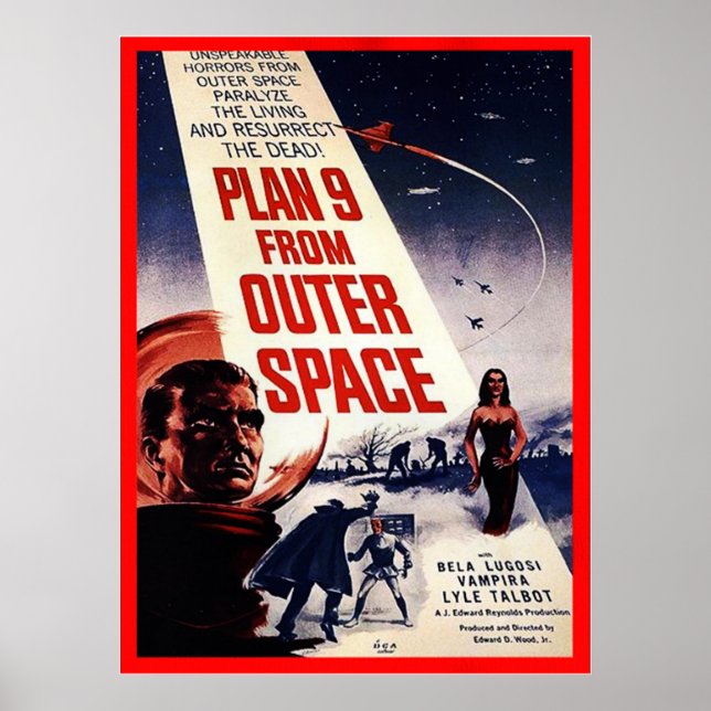 Póster Plan 9 desde el espacio ultraterrestre (Frente)