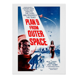 Póster Plan 9 desde el espacio ultraterrestre (1957)