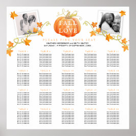 Póster Plan de 20 mesas bodas en calabaza de amor