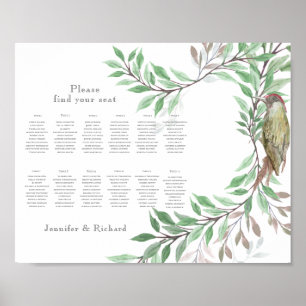 Póster Plan de asiento de Woodland