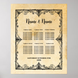 Póster Plan de asientos de Halloween para Bodas de la tab