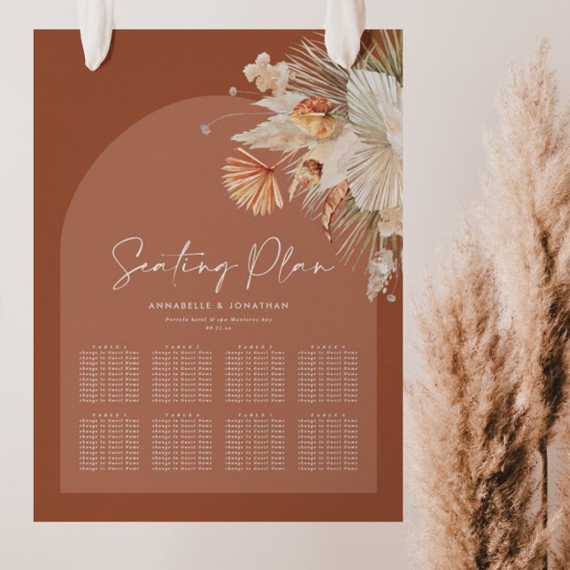Póster Plan de asientos para bodas Bohenian boho rust ter (Subido por el creador)