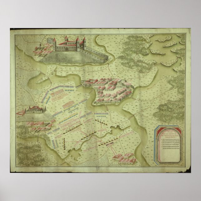 Póster Plan de batalla de Mollwitz (Frente)