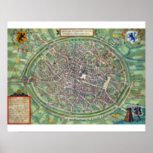 Póster Plan de Brujas, de 'Civitates Orbis Terraru