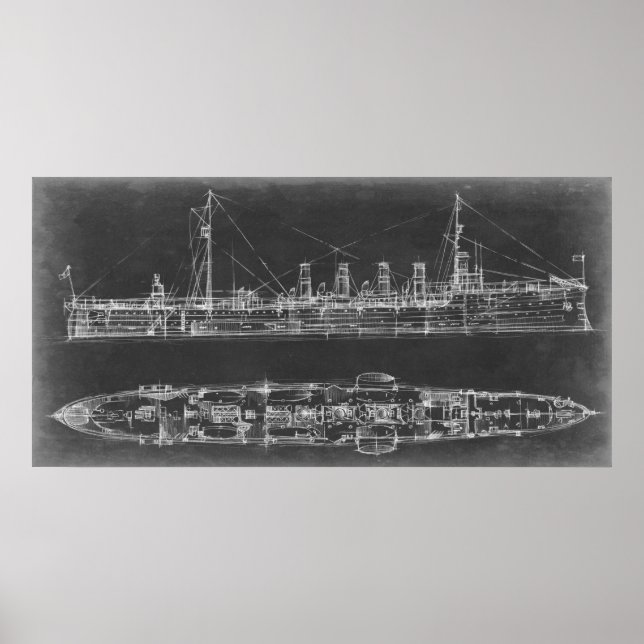 Póster Plan de crucero naval (Frente)