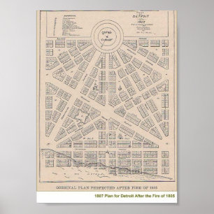 Póster Plan de Detroit de 1807