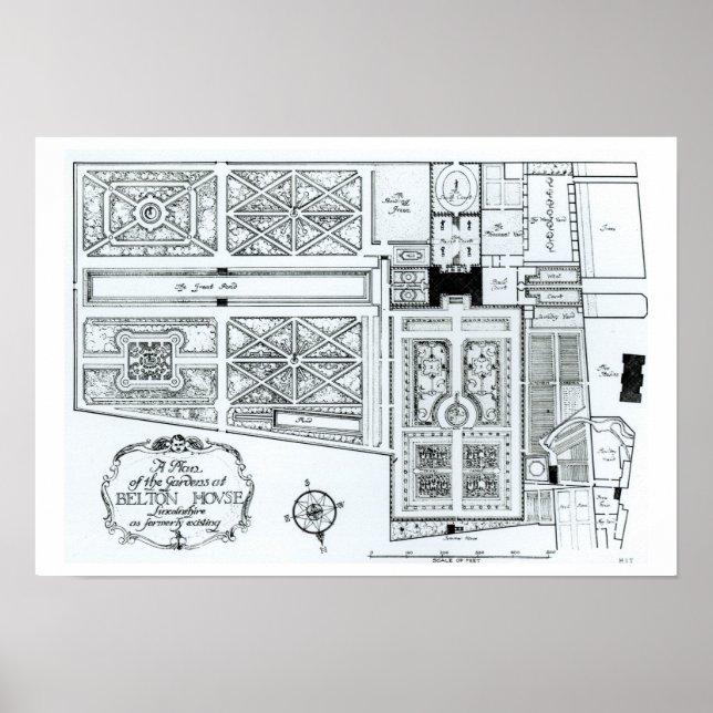 Póster Plan de jardines en la Casa Belton, Dario (Frente)