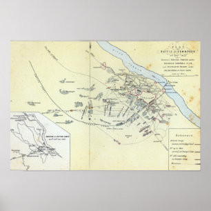 Póster Plan de la batalla de Cawnpoor
