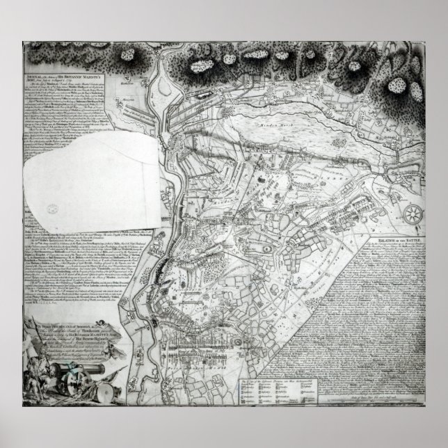 Póster Plan de la batalla de Minden (Frente)