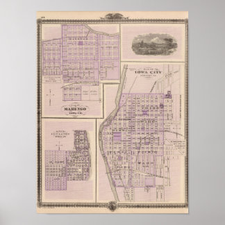 Póster Plan de la ciudad de Iowa, Plan de Marengo