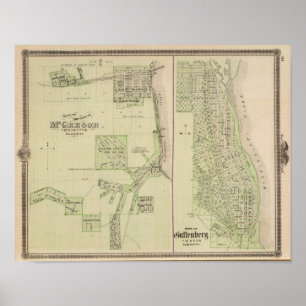 Póster Plan de la ciudad de McGregor