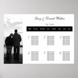 Póster Plan de mesa de asiento para Bodas de fotografía d