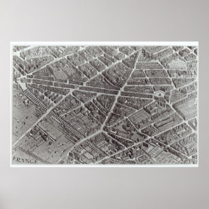 Póster Plan de París, conocido como el 'Plan de Turgot'
